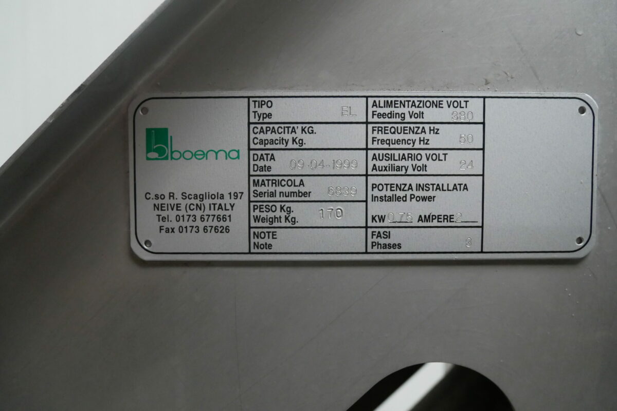 Élévateur Boema EL inox – Convoyeur – Image 4