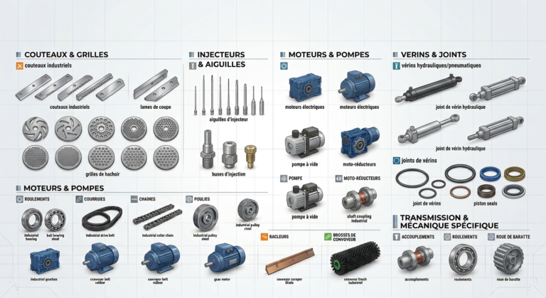 Outils de coupe industriels disposés sur un établi